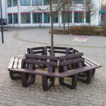 Gatton 1 Recycled Plastic Round Tree Bench