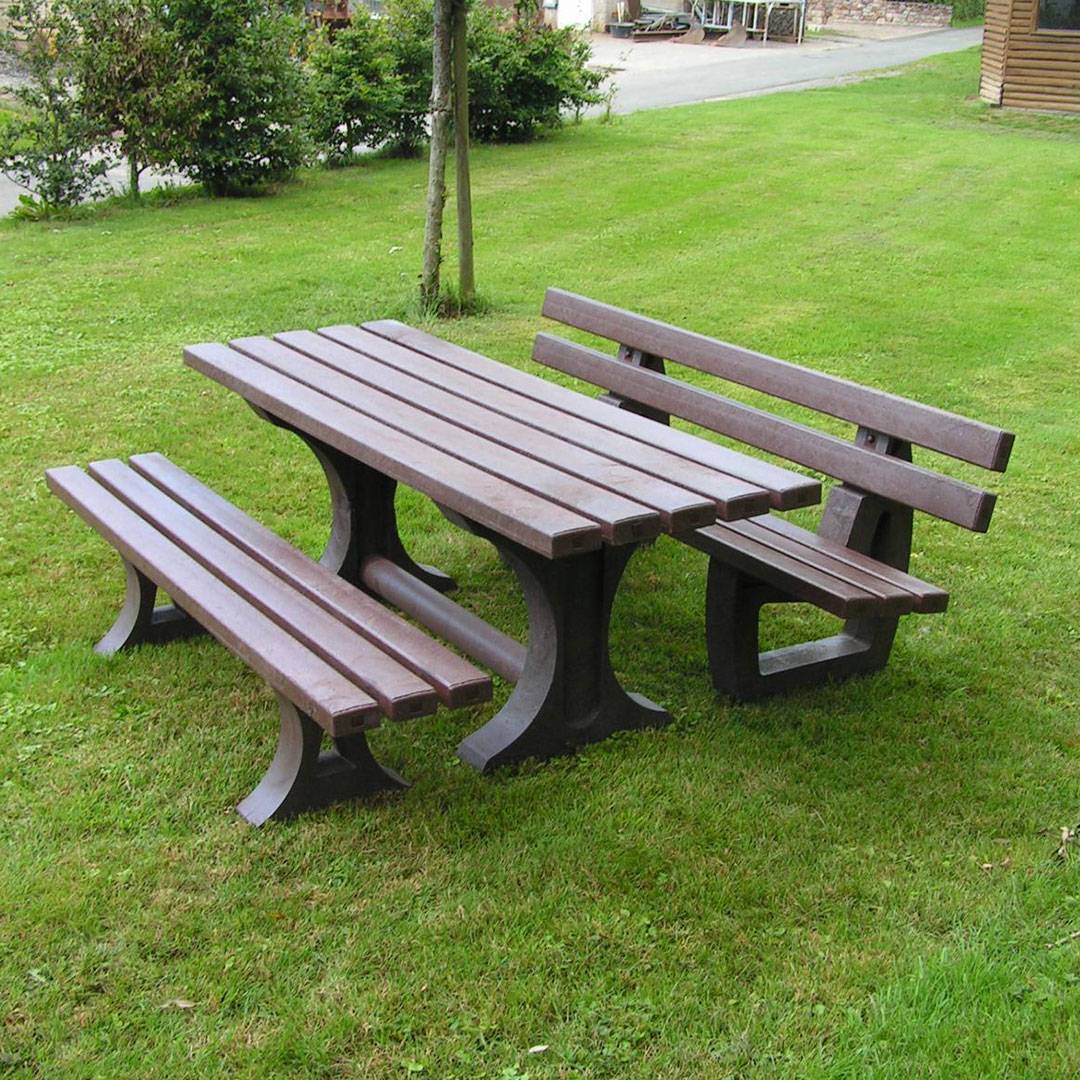 Tivoli-table-200-brown Tivoli 2 Recycled Plastic Outdoor Table 200cm - Image 1