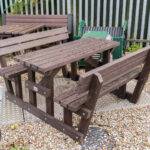Torr Recycled Plastic Picnic Table with Back 1.5m - Image 2