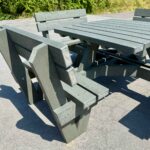 Dartmouth Grey Picnic Table with Backrests
