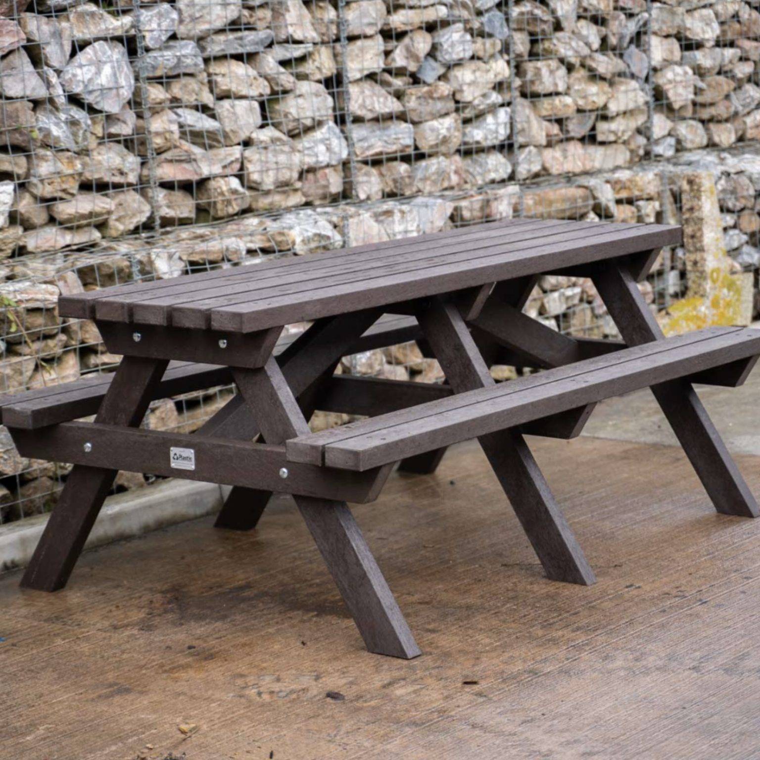 Kingsbridge Recycled Plastic Picnic Table 150cm - The Plastic Company