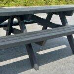 Salcombe Recycled Plastic Picnic Table 200cm in Black
