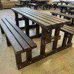 Brown Picnic Table made from recycled plastic