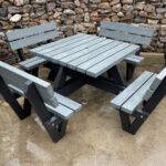 Dartmouth Recycled Plastic Picnic Table with Back