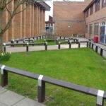 Knee Rail Fencing made with recycled plastic