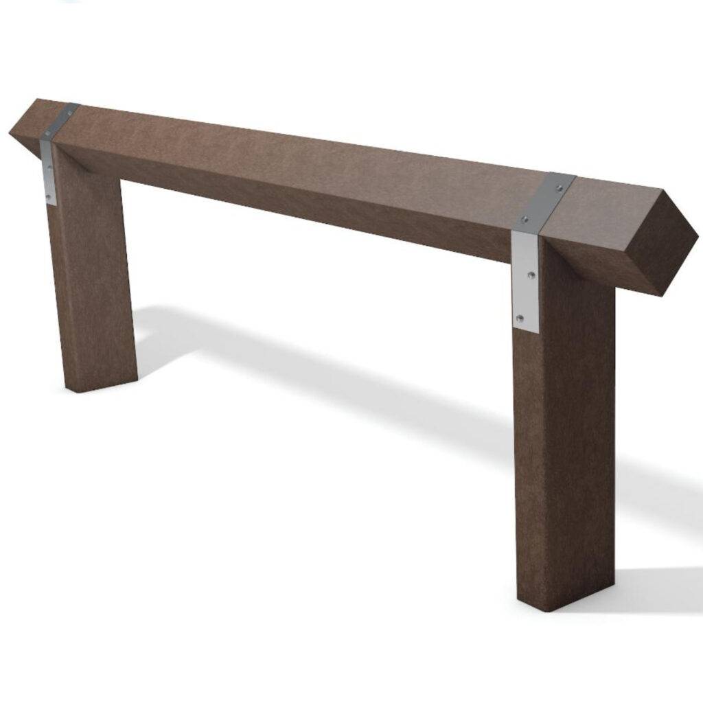 Brown Knee Rail Fencing made with recycled plastic