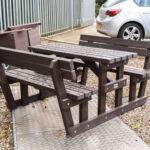 Torr Recycled Plastic Picnic Table with Back 1.5m