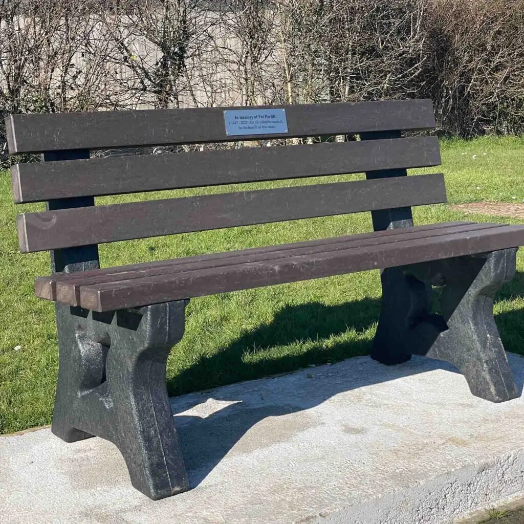 Brown Memorial Bench with Stainless Steel Plaque