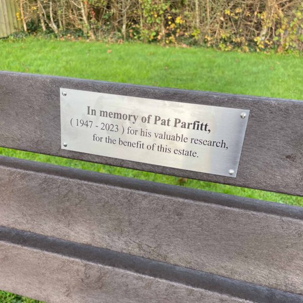 Brown Memorial Bench with Stainless Steel Plaque