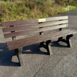 Brown Memorial Bench with Brass Plaque