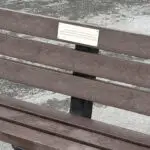 Eclipse Memorial Bench with Stainless Steel Plaque 2.0m - Image 2